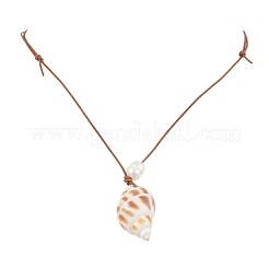 5Pcs 5 Styles Summer Beach Natural Cultured Freshwater Pearl & Natural Shell Pendant Necklaces&nbsp;NJEW-JN05098