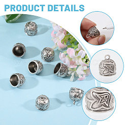 16Pcs Tibetan Style Alloy Cord Ends&nbsp;TIBEP-CA0010-24TAS