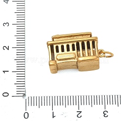 304ステンレスペンダント  バスチャーム  長持ちメッキ  イオンプレーティング（ip）  ゴールドカラー  22x15x11mm  穴：4.5mm&nbsp;SA-CBA4D1F-06G-A