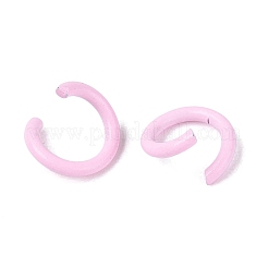 スプレー塗装された鉄のオープン丸カン  パールピンク  18ゲージ  8.5x1mm  内径：5.5mm  約5050個/1000g&nbsp;IFIN-T017-04B-24
