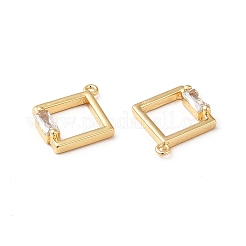 Brass Cubic Zirconia Charms&nbsp;KK-M233-41G