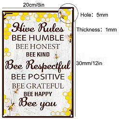 2Pcs 2 Style Vintage Metal Tin Sign&nbsp;AJEW-CN0001-14E