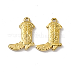 PVD真空メッキ304ステンレスペンダント  ブーツチャーム  ゴールドカラー  26x19x3mm  穴：2mm&nbsp;X-STAS-G278-40G