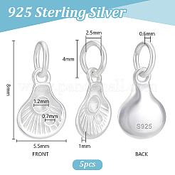 5Pcs Sterling Silver Rhinestone Settings&nbsp;STER-PH0005-13