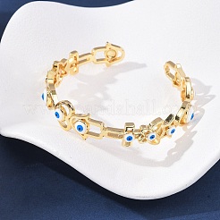 Brass Cuff Bangles for Women&nbsp;BJEW-C140-34G