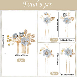 Plastic and Resin and Iron Hairpin Set&nbsp;OHAR-WH20020-04C