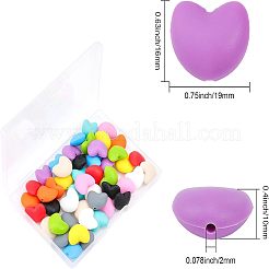 48Pcs 12 Colors Food Grade Eco-Friendly Silicone Focal Beads&nbsp;SIL-CA0001-43