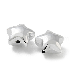 メッキアクリルビーズ  スター  銀メッキ  18x19x11mm  穴：1.9mm&nbsp;PACR-Q008-13S