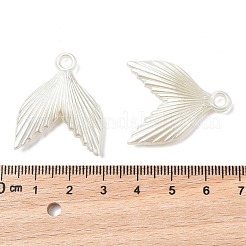 ABSペンダント  魚尾  貝殻色  30.5x25.5x5mm  穴：3mm&nbsp;OACR-I014-04