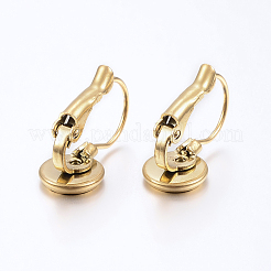 Ion Plating(IP) 304 Stainless Steel Leverback Earring Findings&nbsp;STAS-H425-02G