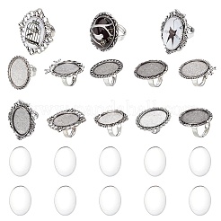 DIY Blank Dome Finger Rings Making Kit&nbsp;DIY-SC0022-19