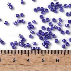 焼付塗装ガラスシードビーズ  シリンダー  ダークスレートブルー  2.5x2mm  穴：1.4mm  約5039個/50g&nbsp;X-SEED-S042-15A-21
