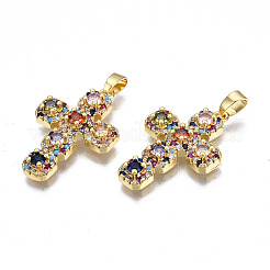 Brass Micro Pave Cubic Zirconia Pendants&nbsp;ZIRC-N039-157B-NF
