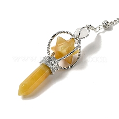 Natural Topaz Jade Dowsing Pendulums&nbsp;G-C095-01P-03