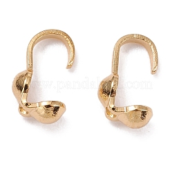 真鍮製ダルマチープ  長持ちメッキ  18KGP本金メッキ  9x4x3.5mm  内径：2mm&nbsp;KK-F824-035G