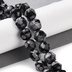 Natural Snowflake Obsidian Beads Strands&nbsp;G-NH0021-A09-02