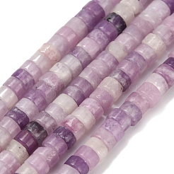 天然レピドライト/パープルマイカストーンビーズ連売り  ディスク  ヒシビーズ  4x2~2.5mm  穴：0.7mm  約158~160個/連  14.96''~15.16''（38~38.5センチメートル）&nbsp;G-Z110-A11-2x4mm