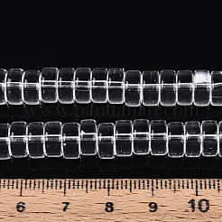Transparent Glass Beads Strands&nbsp;GLAA-N028-4x8mm-01