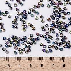 MIYUKIラウンドロカイユビーズ  日本製シードビーズ  （rr4572)マジックブルー  8/0  3mm  穴：1mm  約19000~20500個/ポンド&nbsp;SEED-G008-RR4572