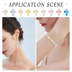 96Pcs 8 Styles Gradient Color Transparent Acrylic Beads&nbsp;OACR-TA0003-42