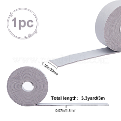 PUレザーコード  フラット  グレー  3x0.18cm  3 m /ロール&nbsp;DIY-GF0003-52F