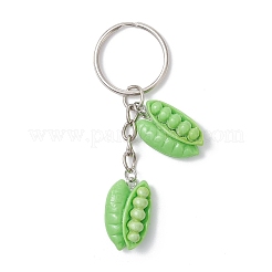 7Pcs Vegetables Theme Resin Iron Keychains&nbsp;KEYC-JKC01435
