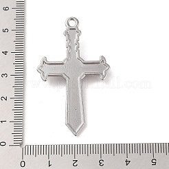 合金と樹脂のラインストーンペンダント  剣型チャーム  ブラック  プラチナ  49x29x5mm  穴：3mm&nbsp;FIND-M021-01P