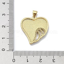 Brass Micro Pave Clear Cubic Zirconia Pendants&nbsp;KK-A221-19C-G