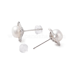 925 Sterling Silver Studs Earring&nbsp;EJEW-H002-14P