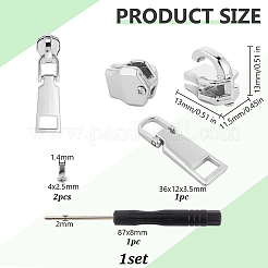 Stainless Steel Zipper Accessories&nbsp;FIND-WH0173-498P