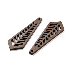 ウォールナットウッドペンダント  キャメル  矢印  59x19x2.5mm  穴：2mm&nbsp;FIND-Z050-09G
