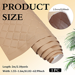 フォーム生地付きPVCレザー  布小物  小麦  2000x1550~1600x3mm&nbsp;DIY-WH0671-391A