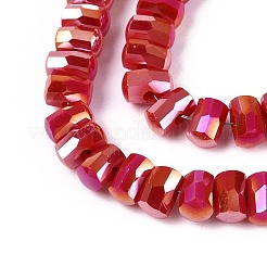 Electroplate Opaque Glass Beads Strands&nbsp;EGLA-N022-09A-C03