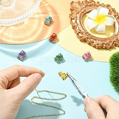 6本6色亜鉛合金エナメルペンダント  車  ゴールドカラー  ミックスカラー  16x13x11mm  穴：1.4mm  1pc /カラー&nbsp;ENAM-CJ0007-33