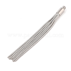 真鍮ビッグタッセルペンダント  プラチナ  60x4mm  穴：1.6mm&nbsp;KK-N256-13P