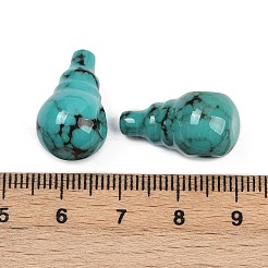Dyed Synthetic Turquoise 3 Hole Guru Beads&nbsp;G-C198-01A-07