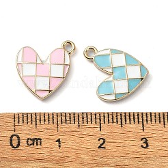 Rack Plating Alloy Enamel Pendants&nbsp;PALLOY-F308-03G