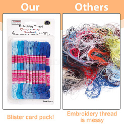 12 Skeins 6-Ply Polycotton(Polyester Cotton) Embroidery Floss&nbsp;DIY-CY0002-94D