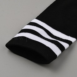 ポリコットン ロングストライプソックス  ブラック  510x155x1mm&nbsp;AJEW-WH20059-28C