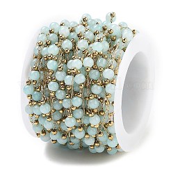 Handmade Round Dyed Natural Malaysia Jade Beaded Chains&nbsp;CHS-P019-08G-B