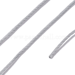 ラウンドワックスポリエステル糸ストリング  マイクロマクラメコード  ツイストコード  革縫い用  ライトグレー  0.8mm  約54.68ヤード（50m）/ロール&nbsp;YC-D004-02E-014