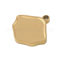 イオンプレーティング（IP）304ステンレススチールチャーム  リーフチャーム  18KGP本金メッキ  14x14x1.5mm  穴：1.5mm&nbsp;STAS-U019-16G