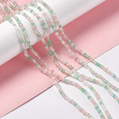 電気メッキガラスビーズセット  ABカラーメッキ  多面カット  そろばん  カラフル  3x2.5mm  穴：0.7mm  約180~185個/連  16.53~17.32インチ（42~44cm）&nbsp;EGLA-S192-001A-B13