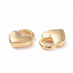 304ステンレススチールチャーム  ハート  ゴールドカラー  11x9x3mm  穴：3x3.5mm&nbsp;STAS-B024-32G