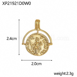 304 Stainless Steel Pendants&nbsp;STAS-OY002-58G