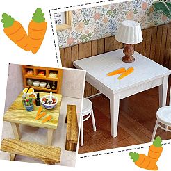 PVCニンジン30個  模造食品  食べ物を再生する  ドールハウスアクセサリー用  小道具の装飾のふりをする  ダークオレンジ  19~20x4~5mm&nbsp;AJEW-OC0003-14