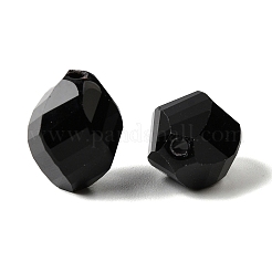 K9ガラス  模造オーストリアクリスタルビーズ  グレードAAA  多面カット  双円錐形  ブラック  10x13mm  穴：0.9~1mm&nbsp;SWAR-F077-13x10mm-23