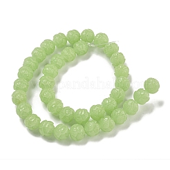 合成サンゴ彫刻ビーズ連売り  染め  花  ダークシーグリーン  10x9.5mm  穴：1.2mm  約37個/連  14.06''（35.7センチメートル）&nbsp;CORA-C003-01E
