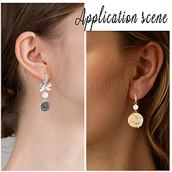12Pcs 2 Colors Brass Micro Pave Clear Cubic Zirconia Hoop Earring Findings&nbsp;ZIRC-BBC0003-47