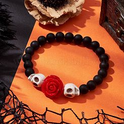 Resin and Synthetic Turquoise Bracelets&nbsp;BJEW-JB10755-01
